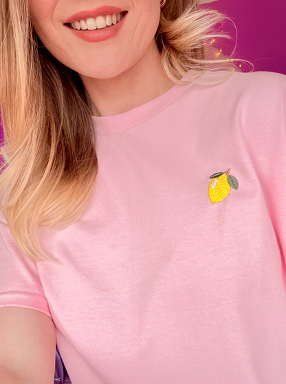 Lemon Pattern Longline T-Shirt