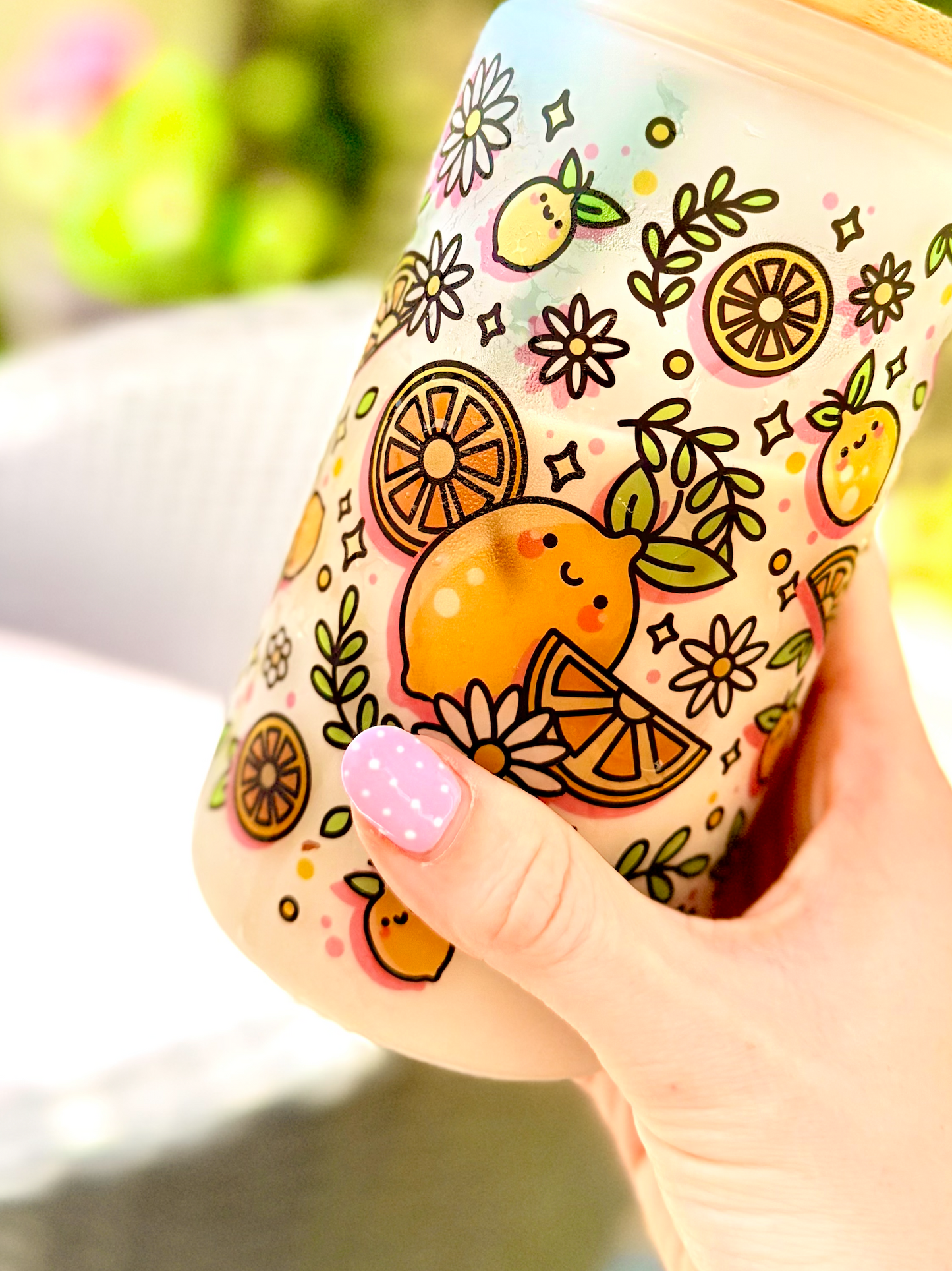 Lemon Frosted Tumbler 18oz