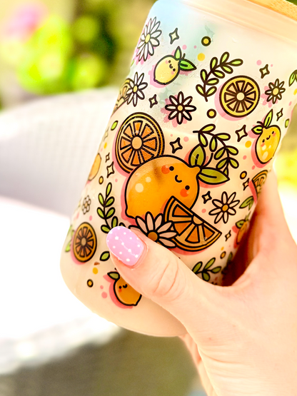 Lemon Frosted Tumbler 18oz