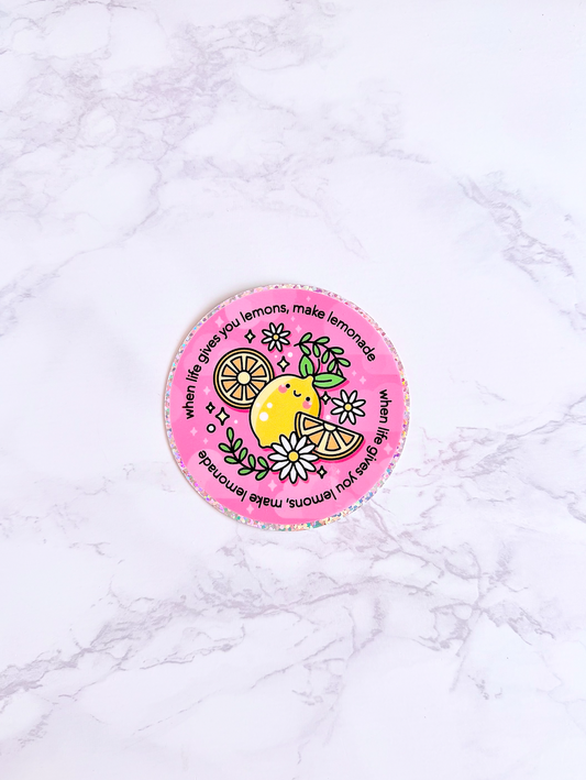 Lemon Glitter Sticker