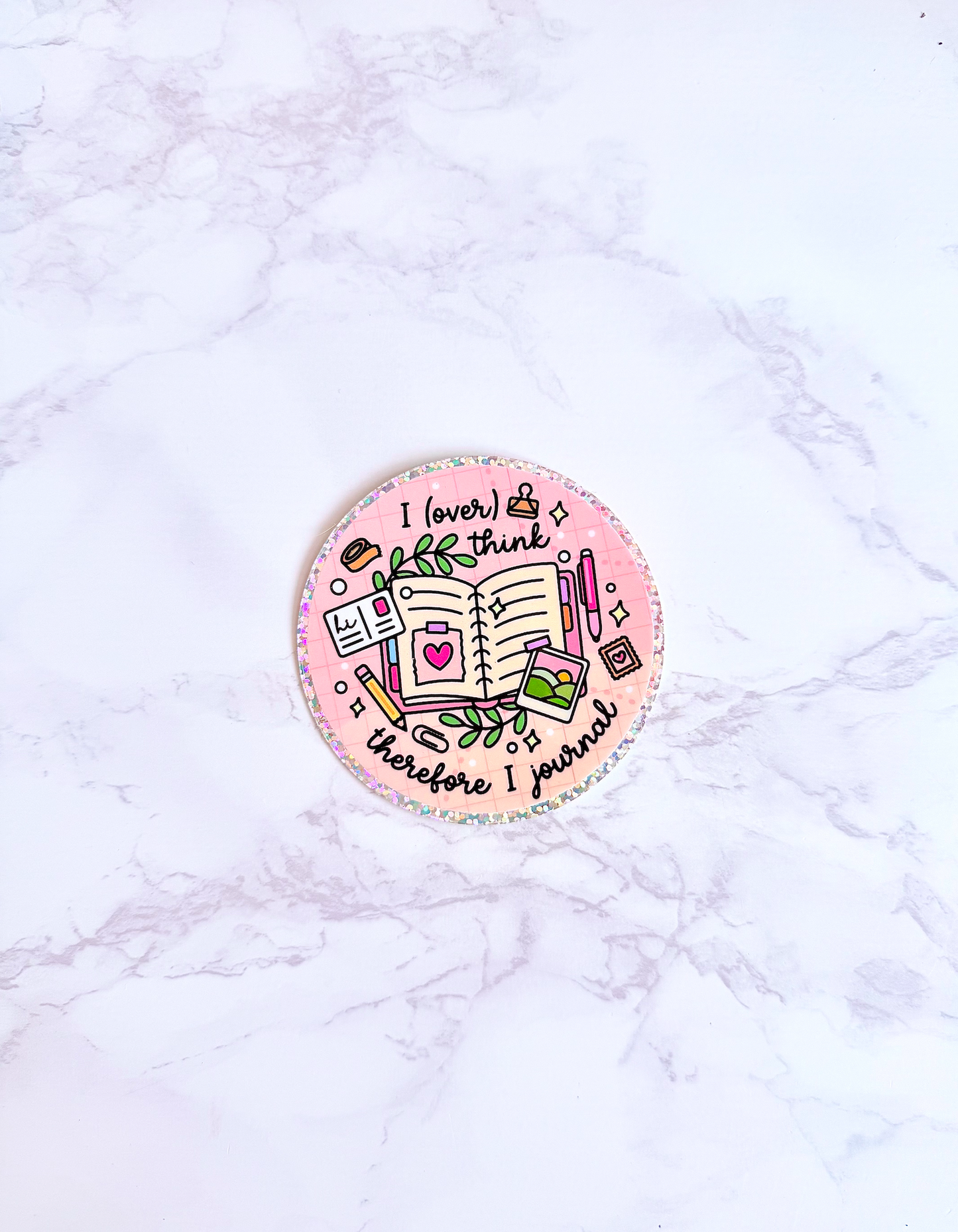 Journal Glitter Sticker