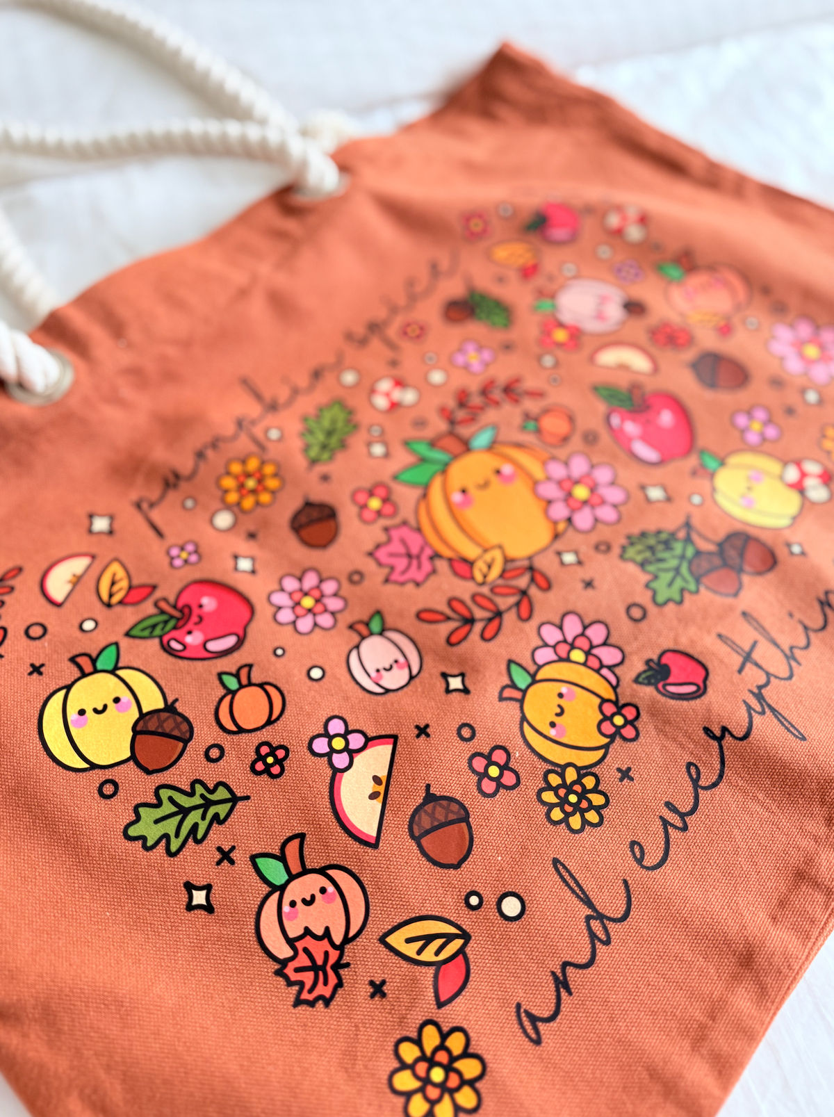Pumpkin Rope Handle Bag