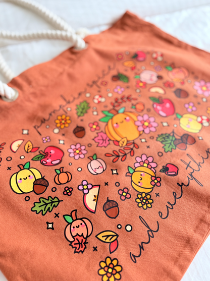 Pumpkin Rope Handle Bag