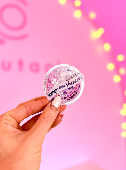 Disco Ball Glitter Sticker