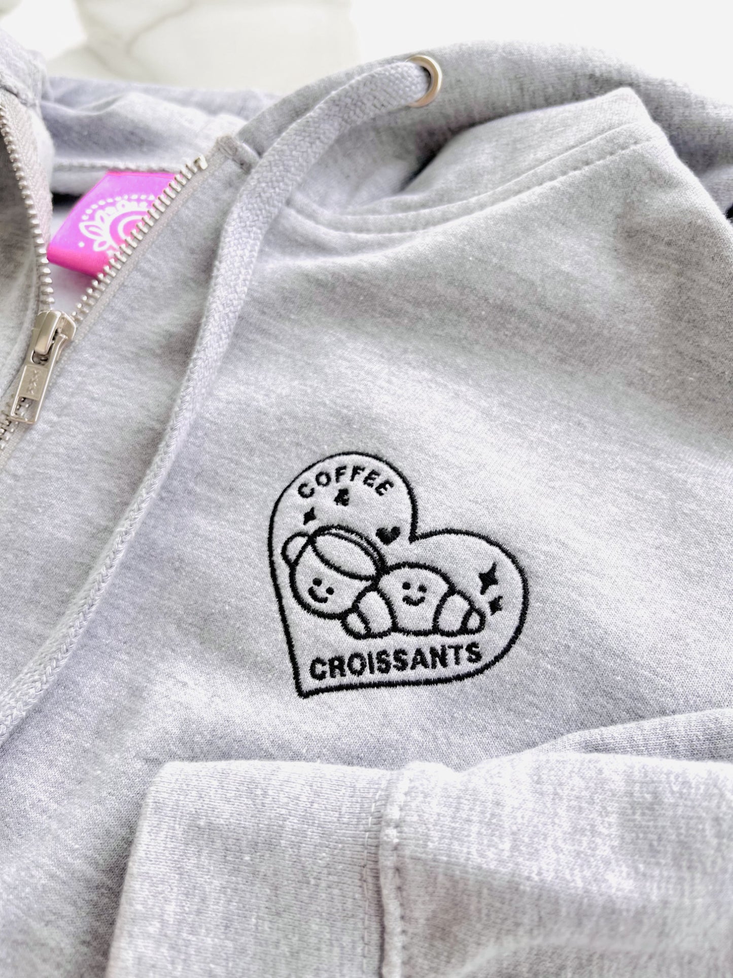 Coffee & Croissants Cropped Hoodie