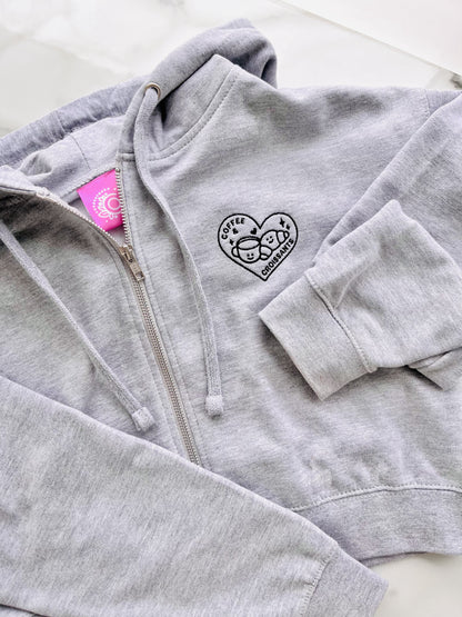 Coffee & Croissants Cropped Hoodie