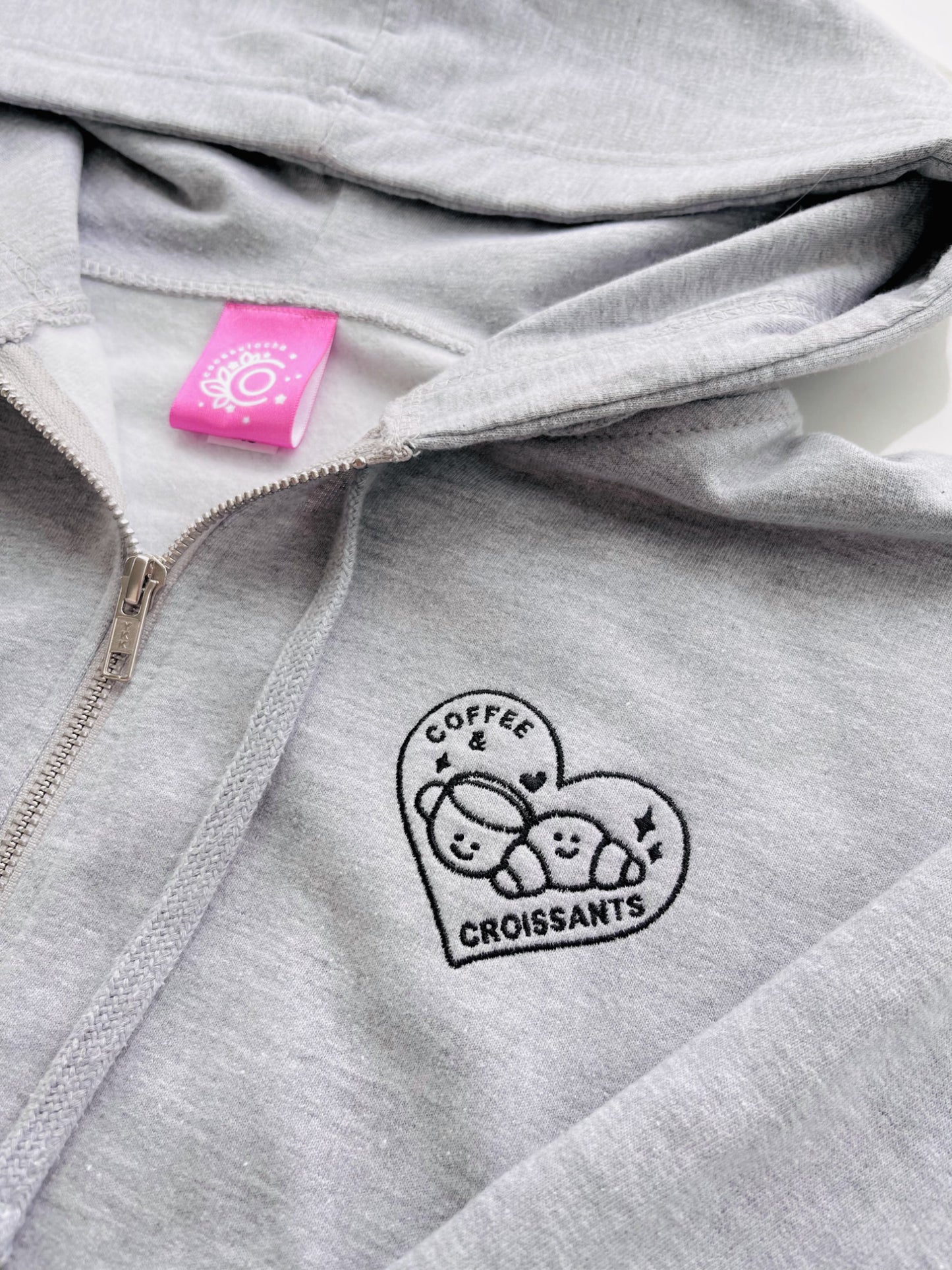 Coffee & Croissants Cropped Hoodie