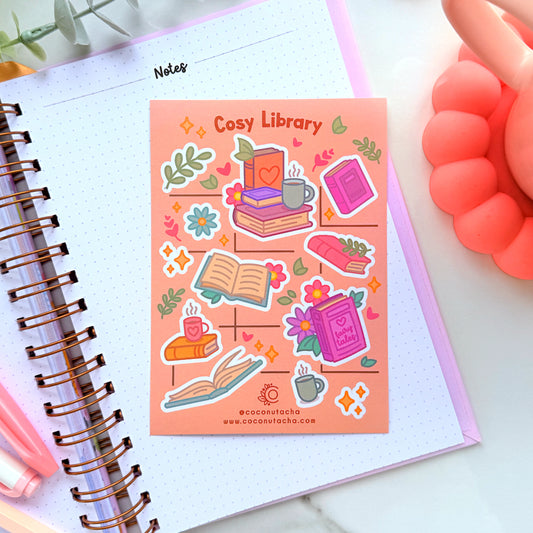 Cosy Library Sticker Sheet