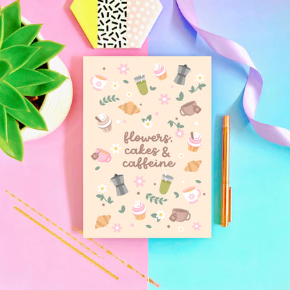 Flowers, Cakes & Caffeine Art Print
