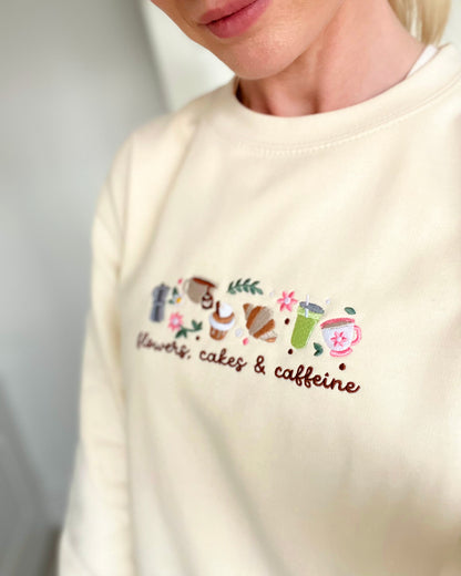 Flowers, Cakes & Caffeine Sweater