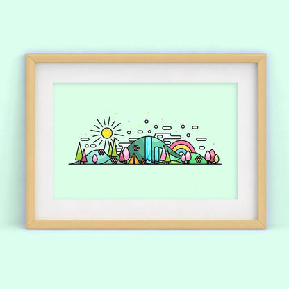 Spring Skyline Wall Art Print