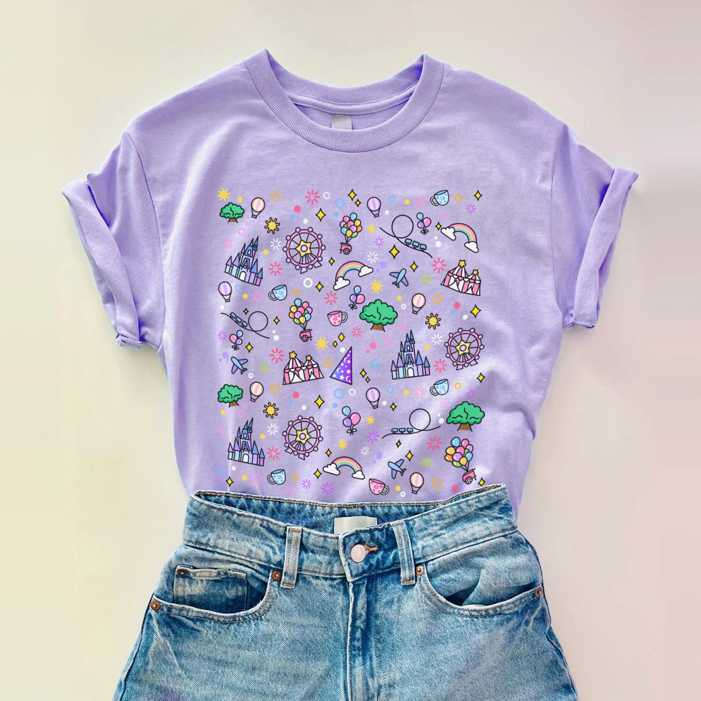 Lilac Happy Place Longline T-Shirt