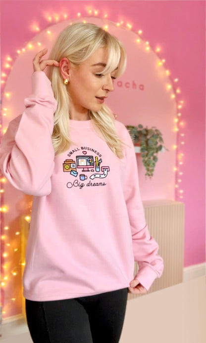 Pink Small Business Sweater ✨ Limited Edition