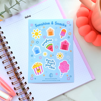Sunshine & Snacks Sticker Sheet