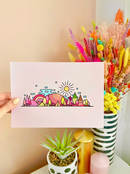 Autumn Skyline Wall Art Print
