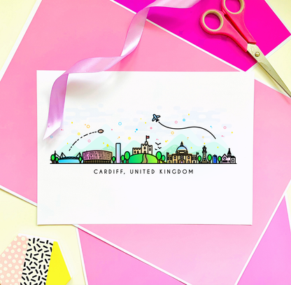 Cardiff Skyline Wall Art Print