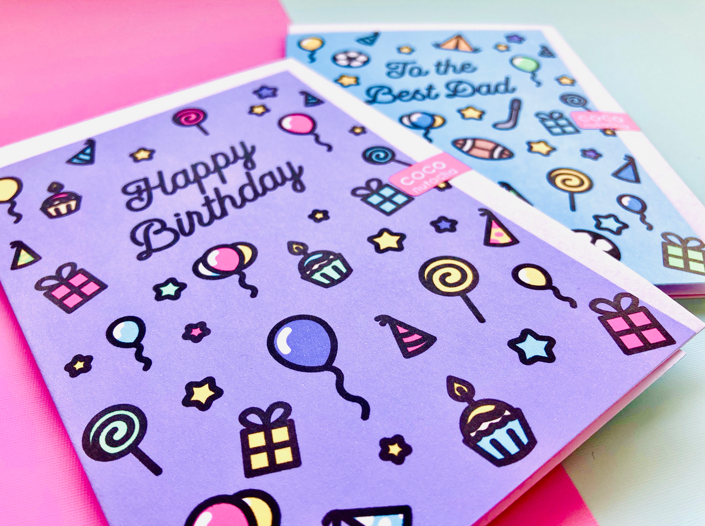 Happy Birthday Icons Greeting Card