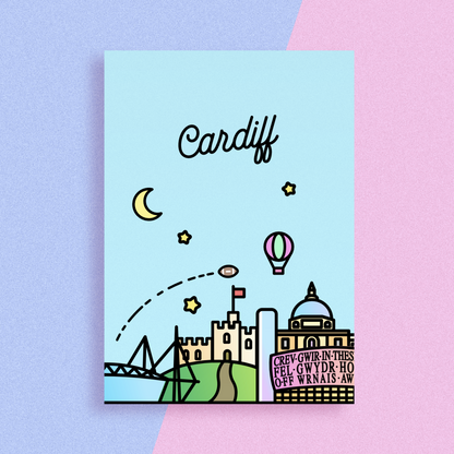 Cardiff Skyline Art Print