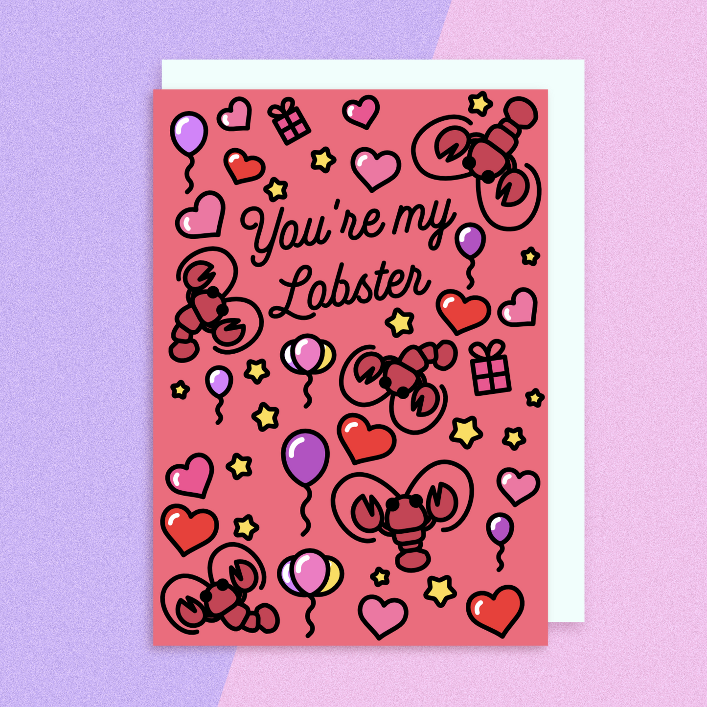 You're My Lobster Icons Greeting Card