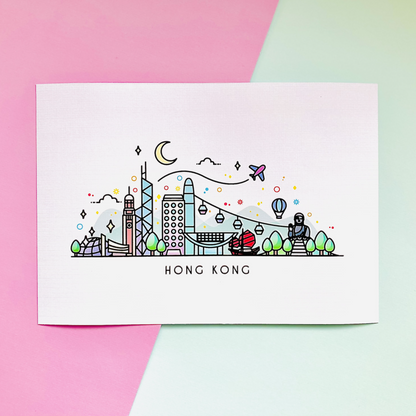Hong Kong Skyline Art Print