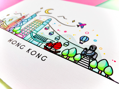 Hong Kong Skyline Art Print