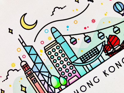Hong Kong Skyline Art Print