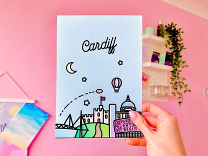 Cardiff Skyline Art Print