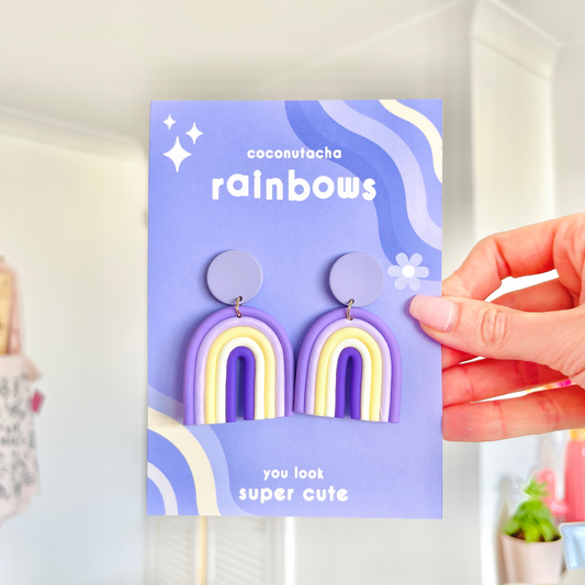 Lilac Rainbow Earrings