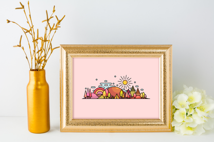 Autumn Skyline Wall Art Print