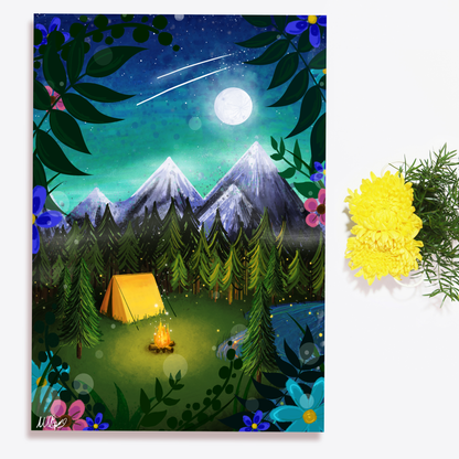 Magical Camping Art Print