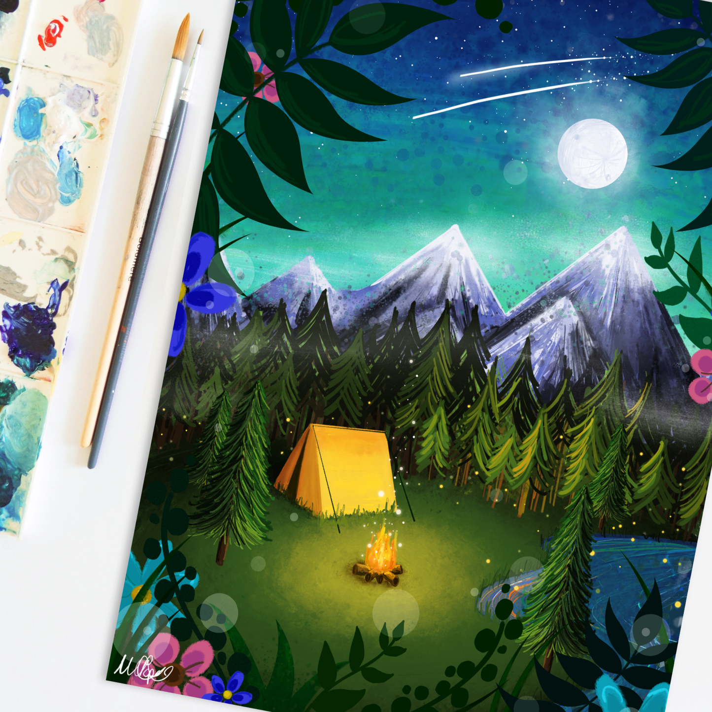 Magical Camping Art Print