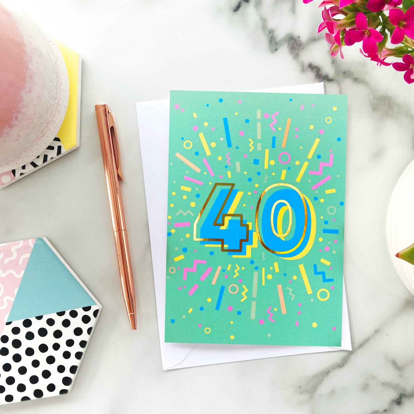 40th Birthday Foil Greeting Card