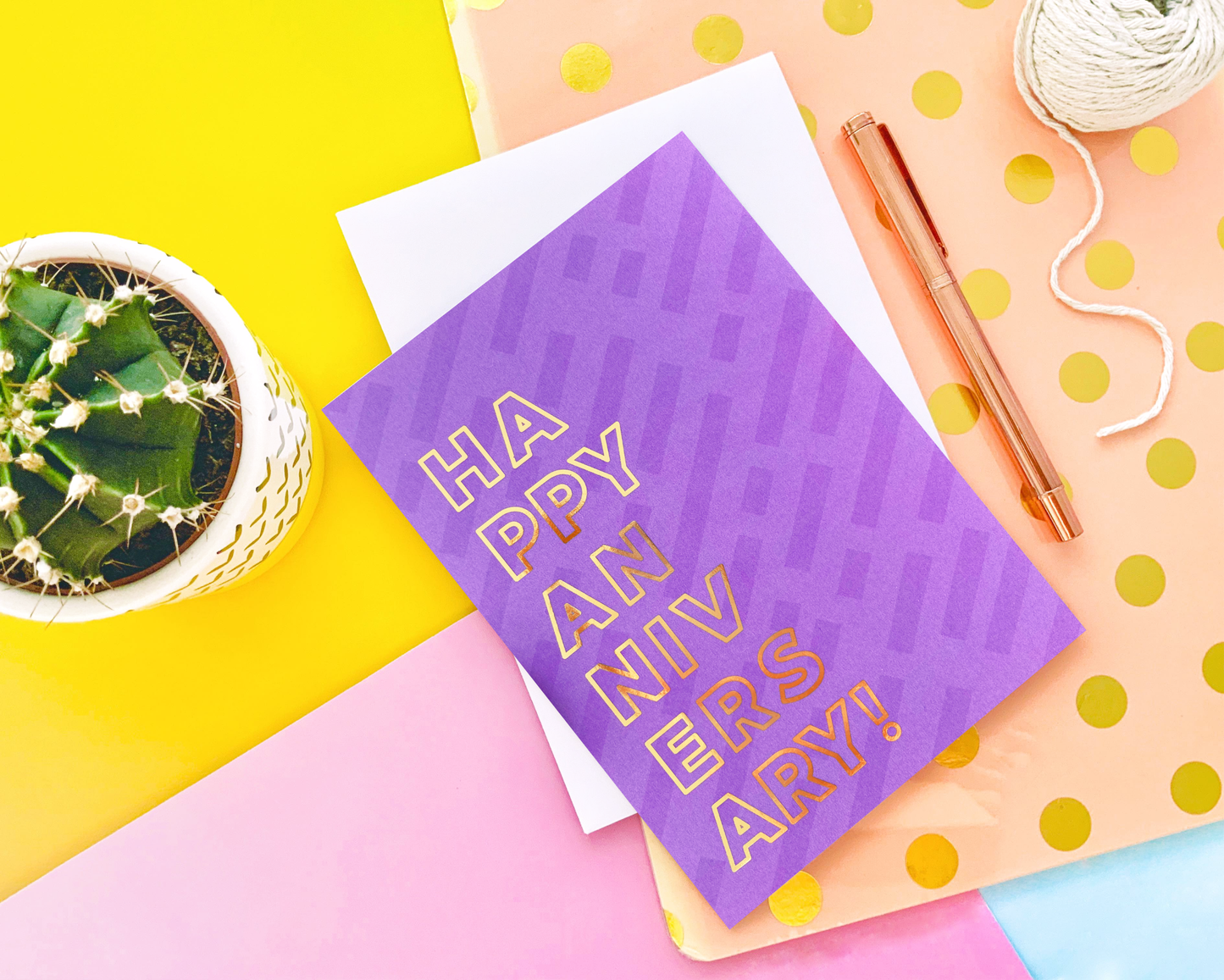 Happy Anniversary Foil Greeting Card
