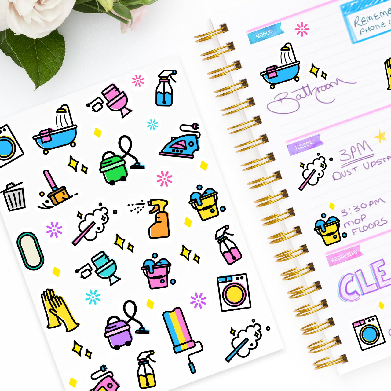 Cleaning Stickers β CoconuTacha