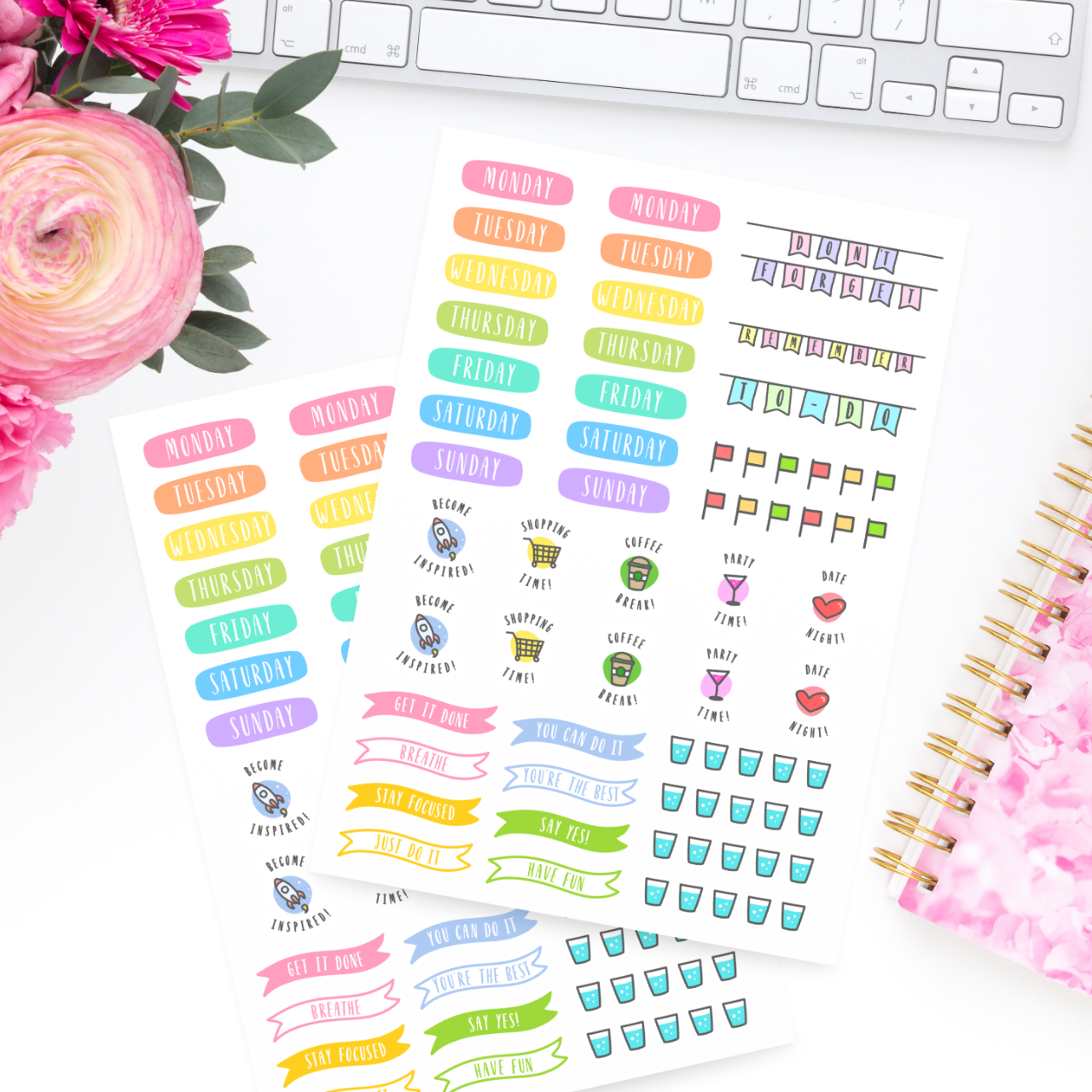 Cute Planner Stickers CoconuTacha