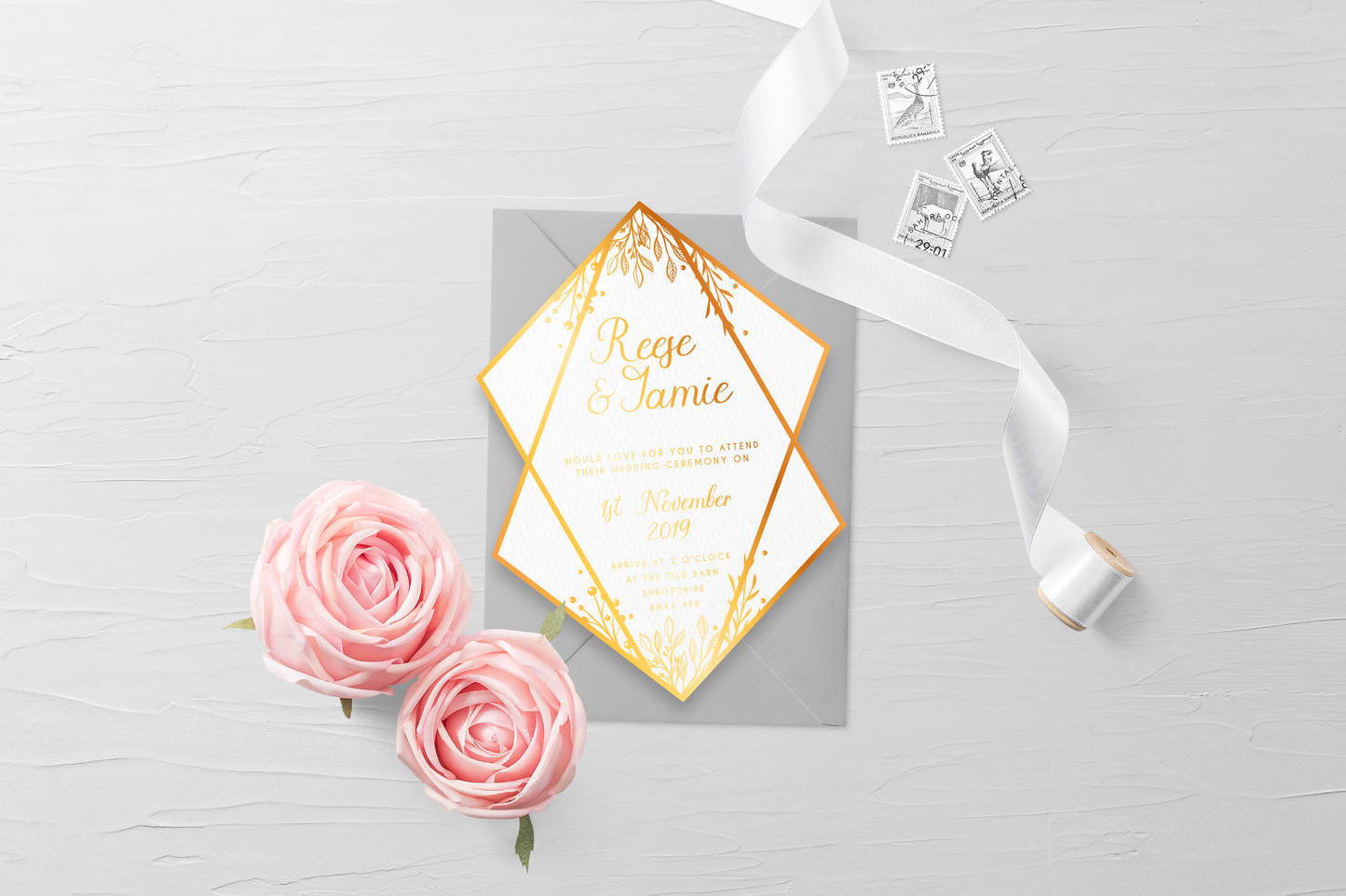 Diamond Wedding Invitation/Save the Date