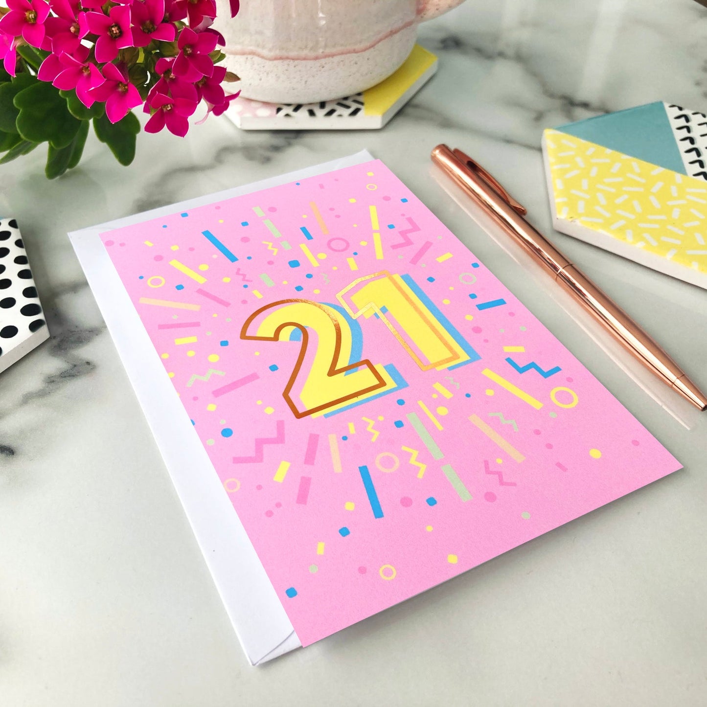 21st Birthday Foil Greeting Card