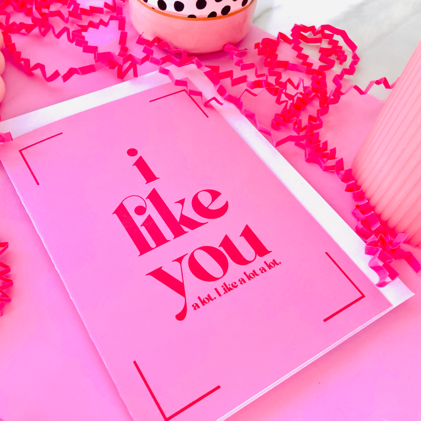 I Like You (a lot) Valentines Day Card