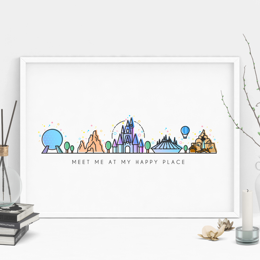 Meet me at my Happy Place Print