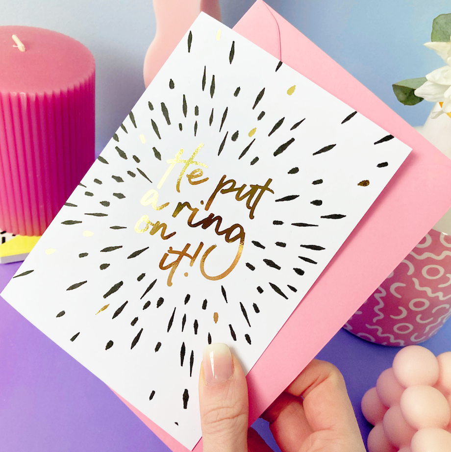 Put a Ring on It Gold Foil Card