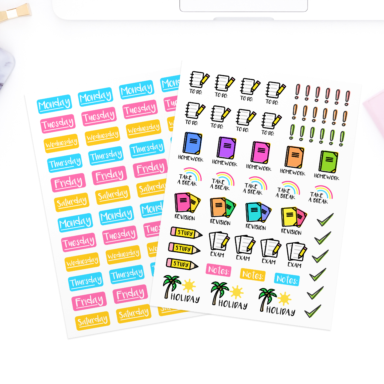 School Planner Stickers