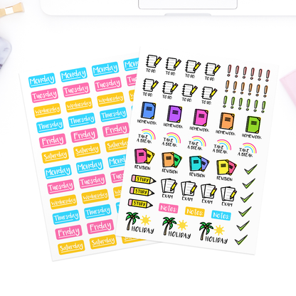 School/College Planner Stickers