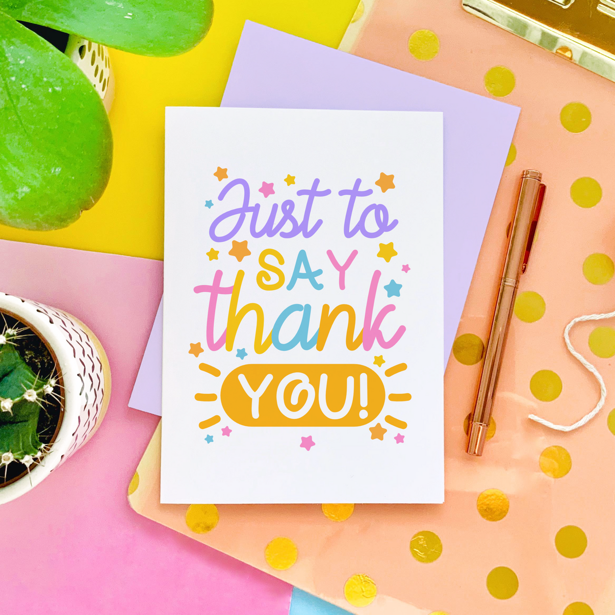 Just to Say Thank You Greeting Card – CoconuTacha